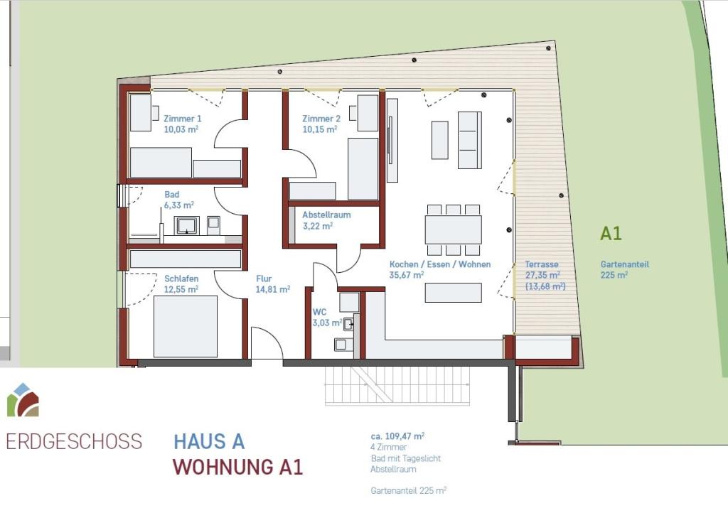 Grundriss Wohnung A1