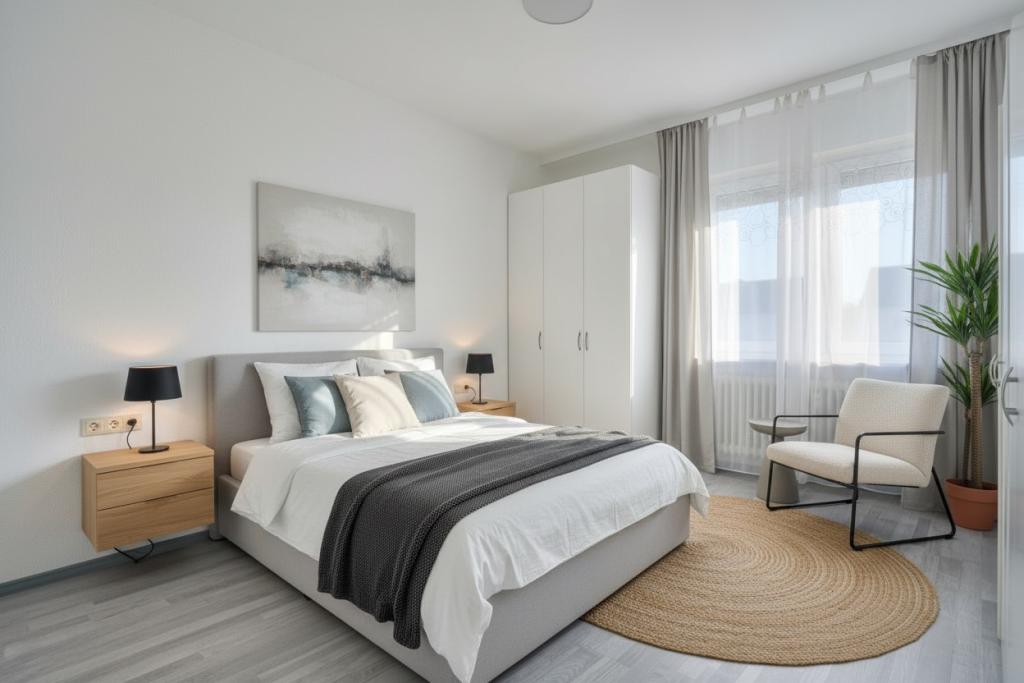 Schlafzimmer mit Möbel