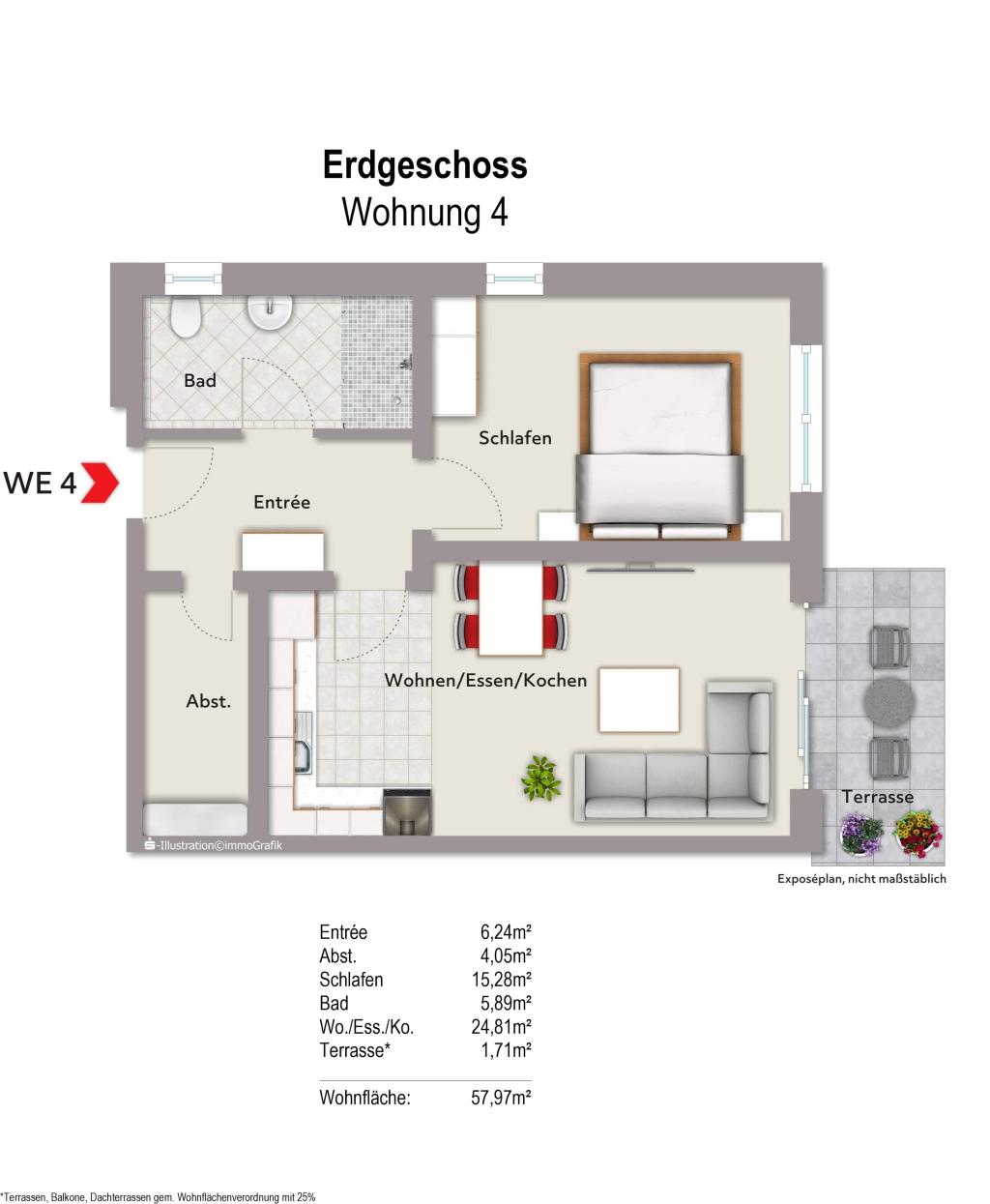 Grundriss Wohnung 4