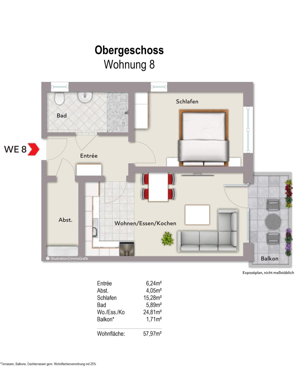 Grundriss Wohnung 8