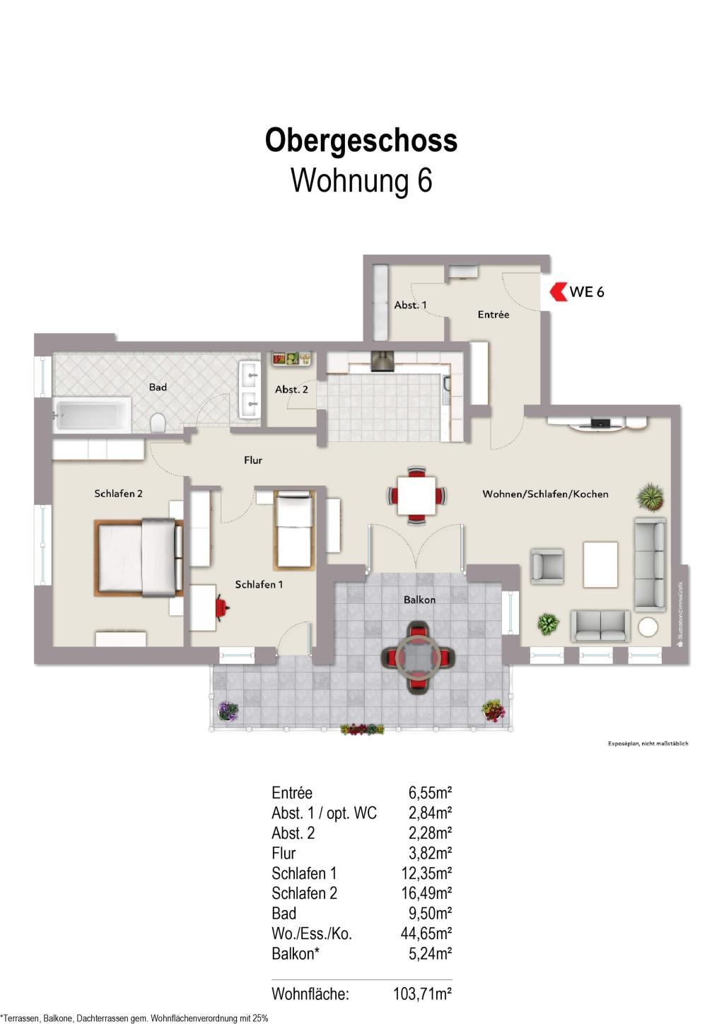 Grundriss Wohnung 6