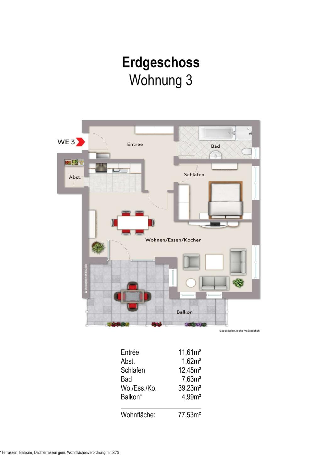 Grundriss Wohnung 3