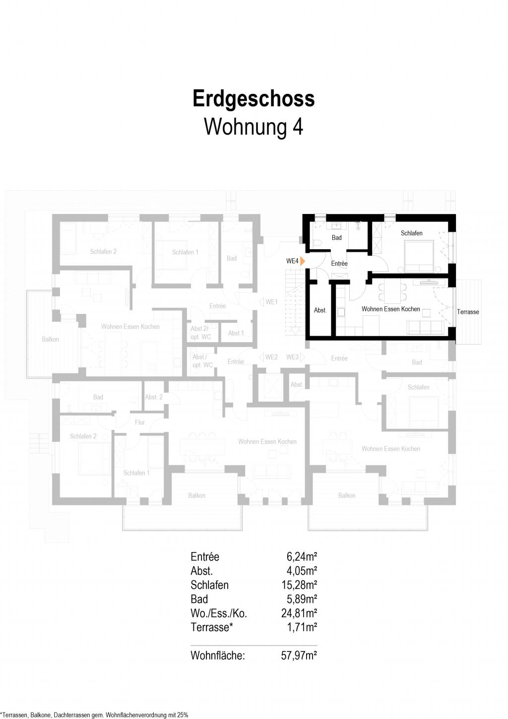 Grundriss Wohnung 4