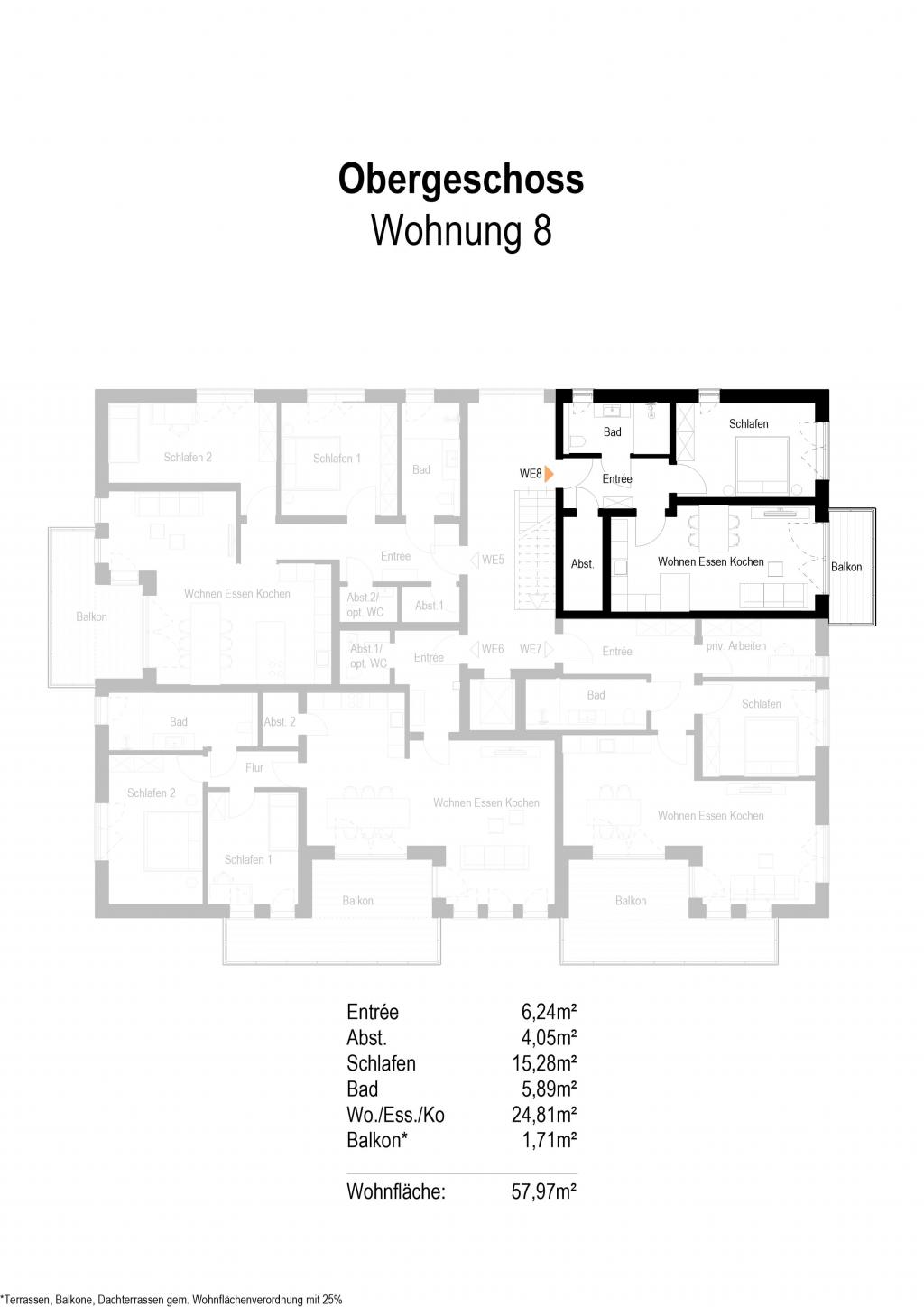 Grundriss Wohnung 8