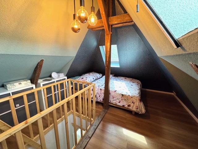Schlafzimmer im ausgebauten und gedämmten Dachgeschoss