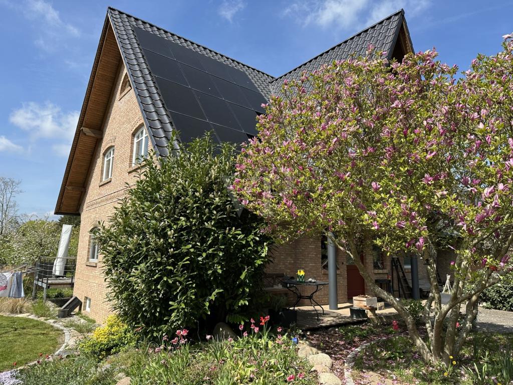 Haus mit Magnolie
