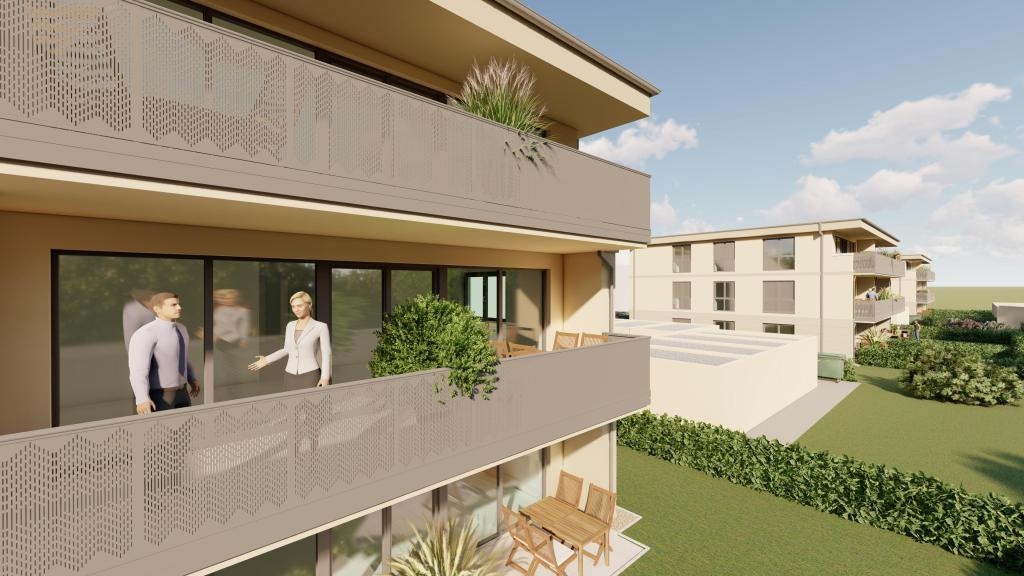 Haus C, Ansicht SW, Balkongeländer