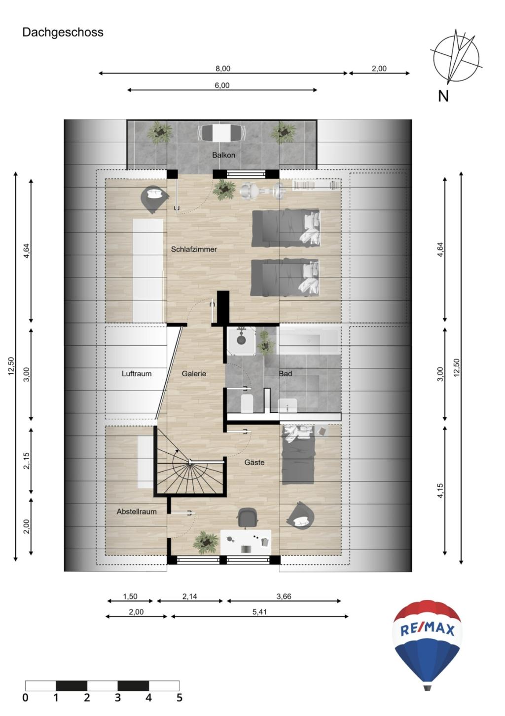 Dachgeschoss 2. Variante