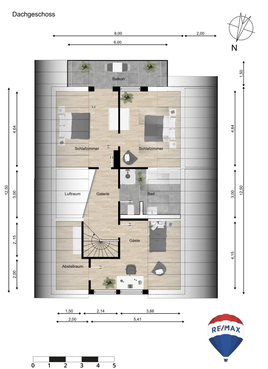 Dachgeschoss 1. Variante
