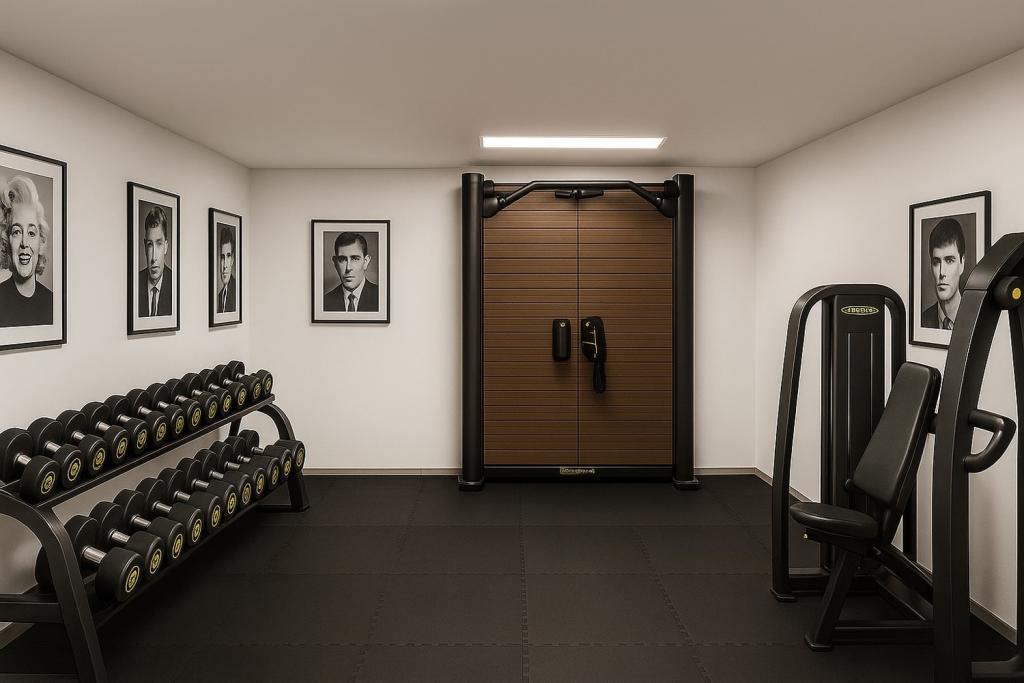 Fitnessraum Geräte visualisiert