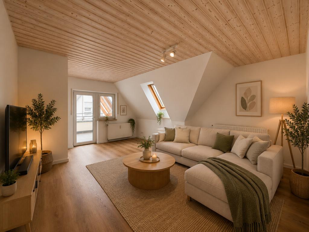 Helle 2,5-Zimmer-DG-Wohnung mit großem Balkon & Homeoffice in der Innenstadt - Foto 1