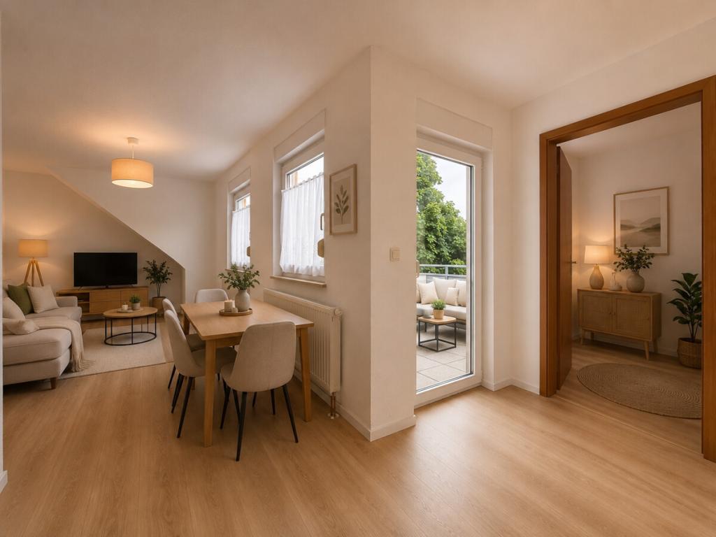 Frisch renovierte 2-Zimmer-Wohnung mit großem Balkon Einzug ab 01.07. möglich - Photo 2