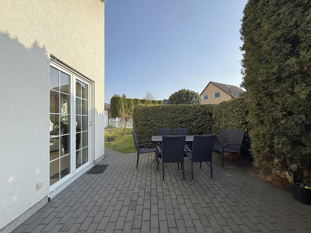 geplasterte Terrasse