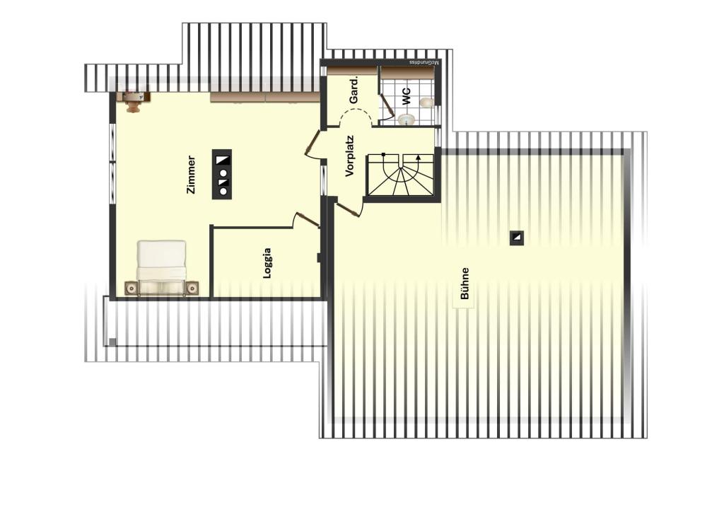 Dachgeschoss mit Kaminzimmer