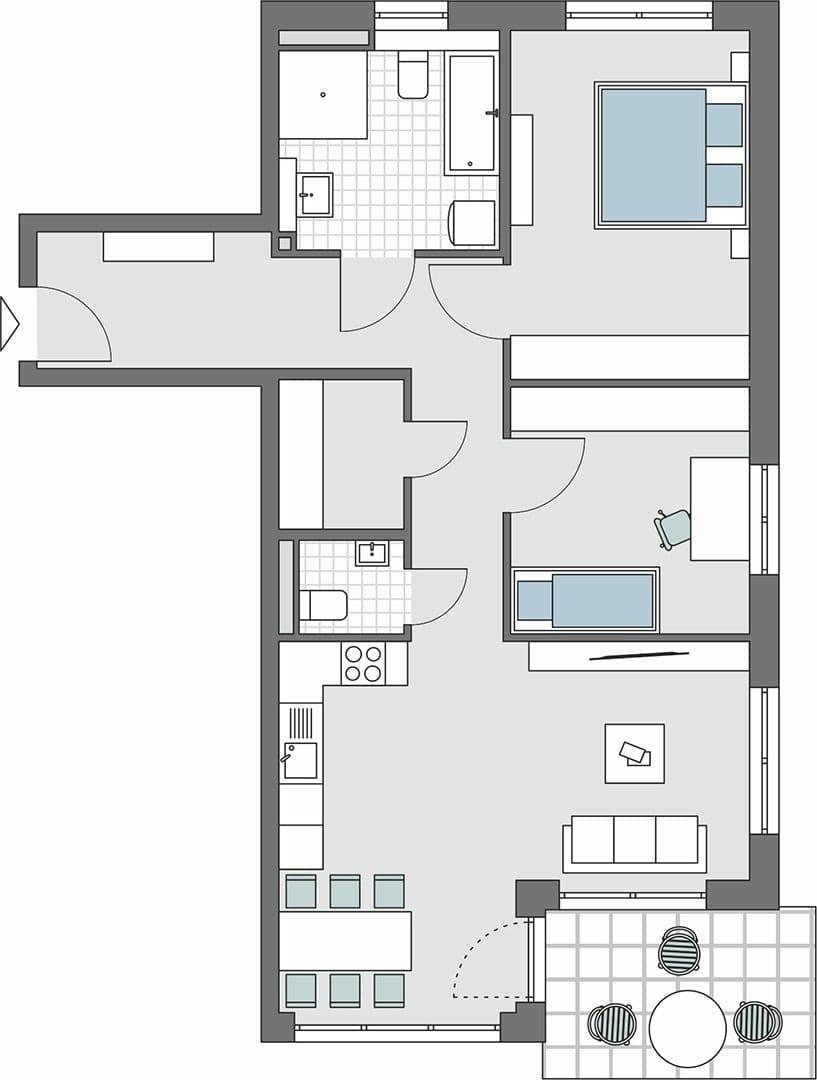 Grundriss W 3.2 - Erdgeschoss