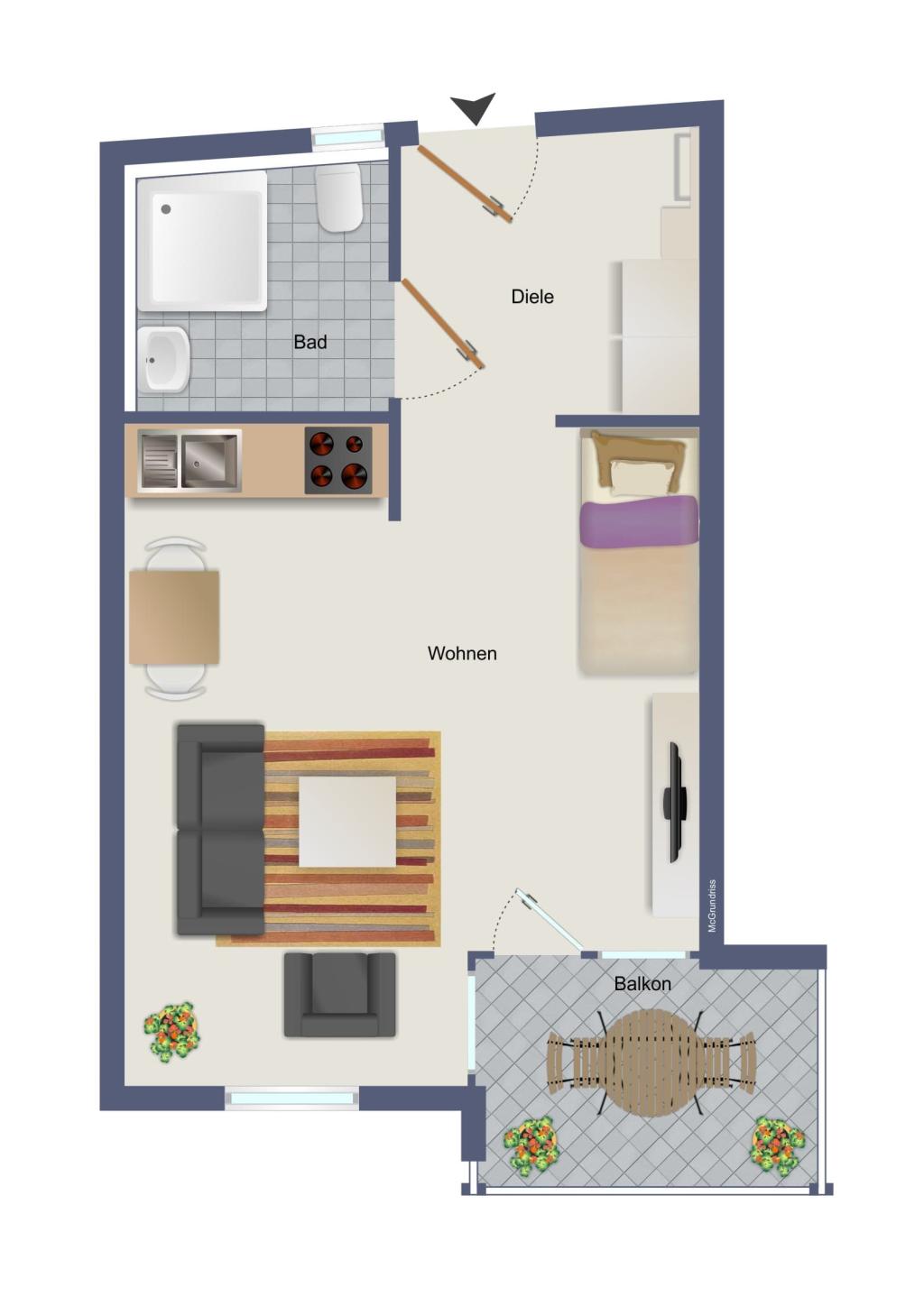 Wohnung-Nr. 5 - 1. OG