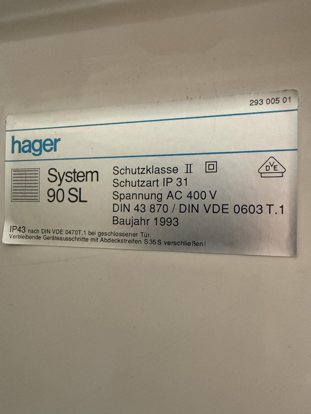 Hauptelektroverteiler  ´1993