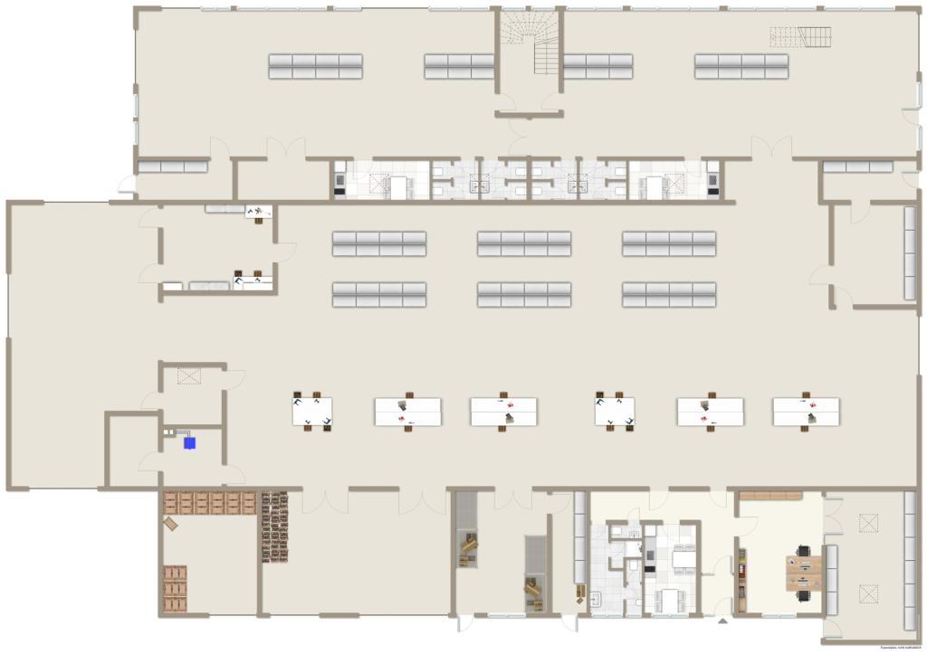 Halle + Anbau Erdgeschoss