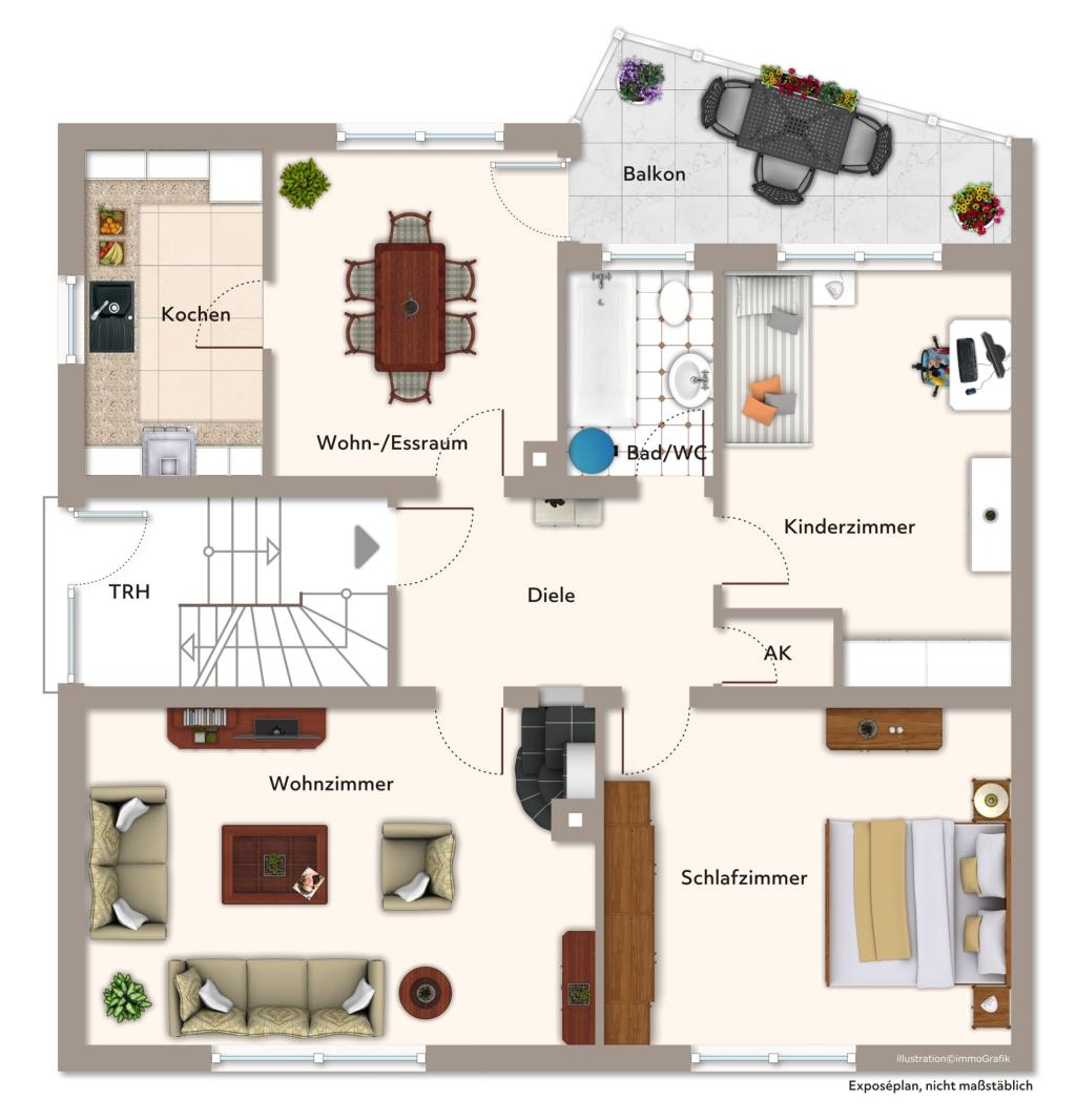 Erd -und Obergeschoss