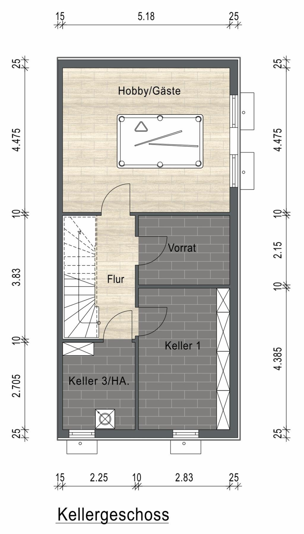 Grundriss KG 