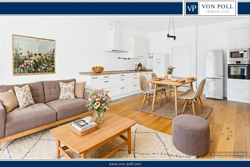 Wohnzimmer KI-Homestaging