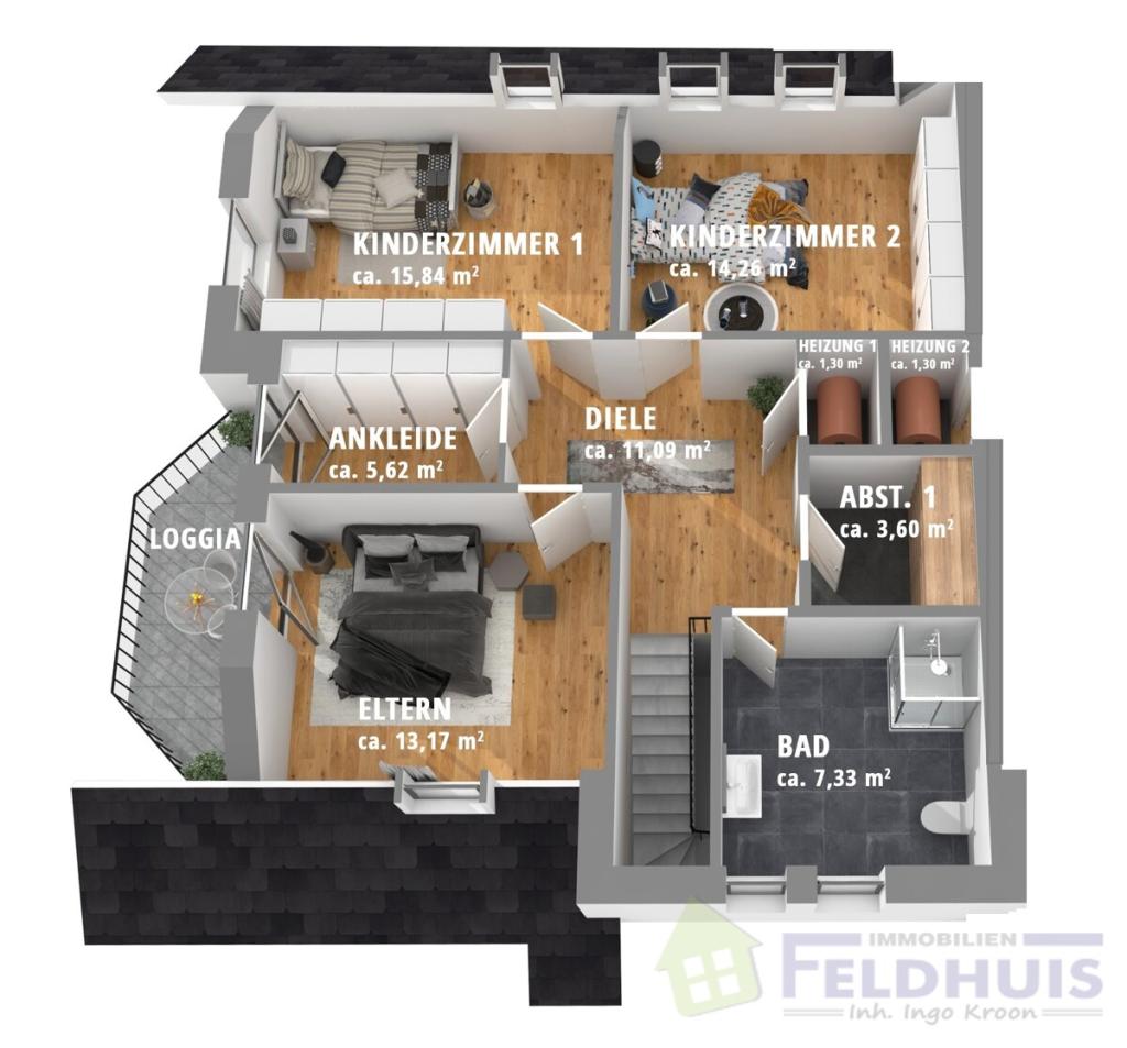 3D-Grundriss-Dachgeschoss