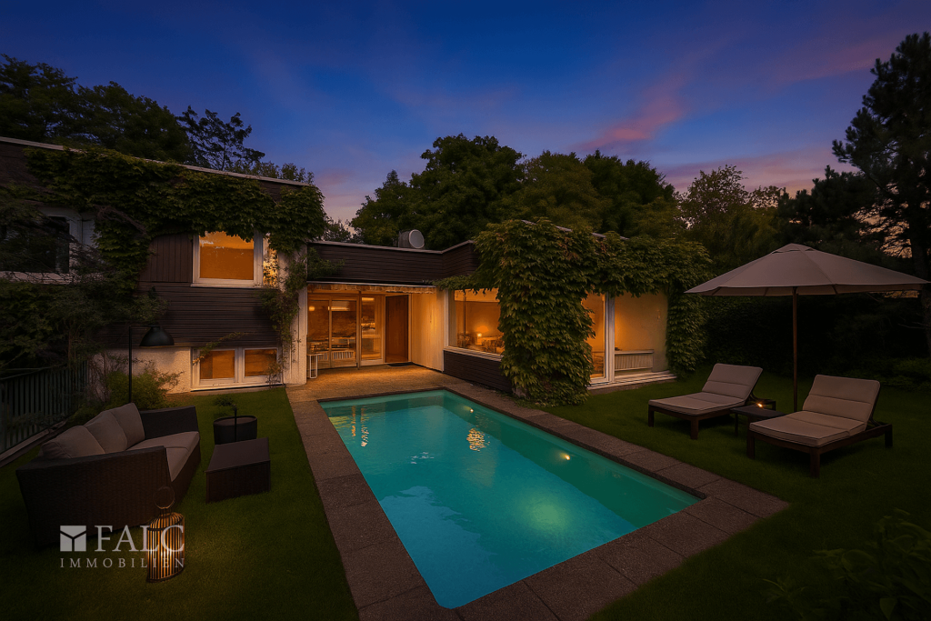 Gestaltungsbeispiel Garten mit Pool