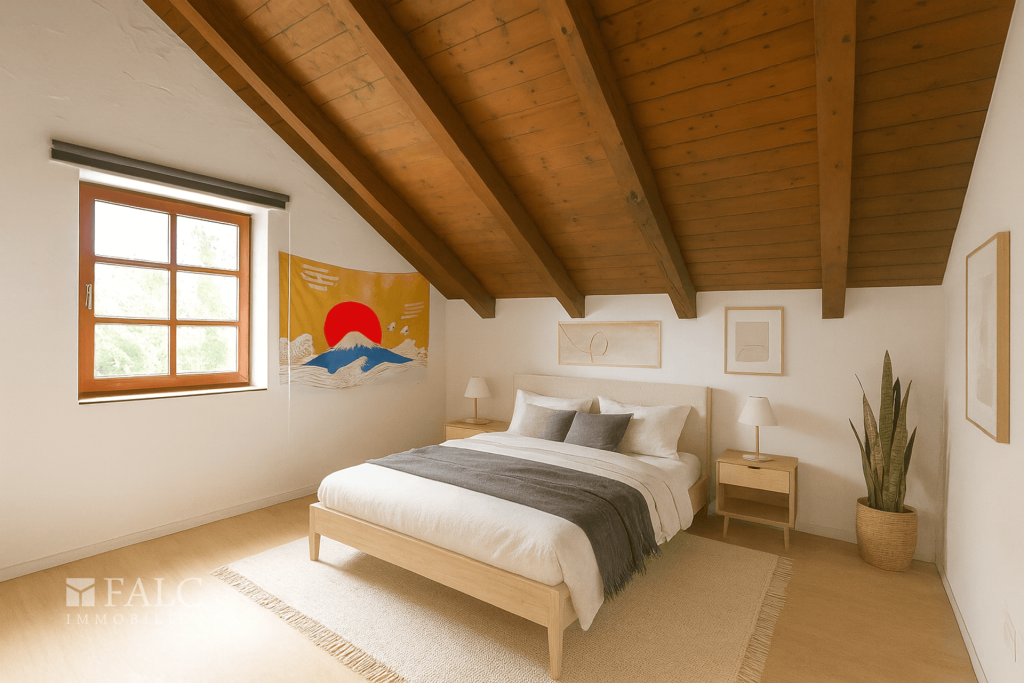 Einrichtungsbeispiel Schlafzimmer DG