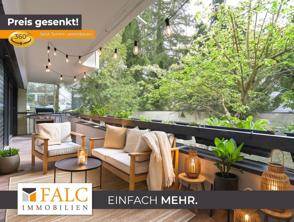 Süd-Ost Balkon Einrichtungsbeispiel