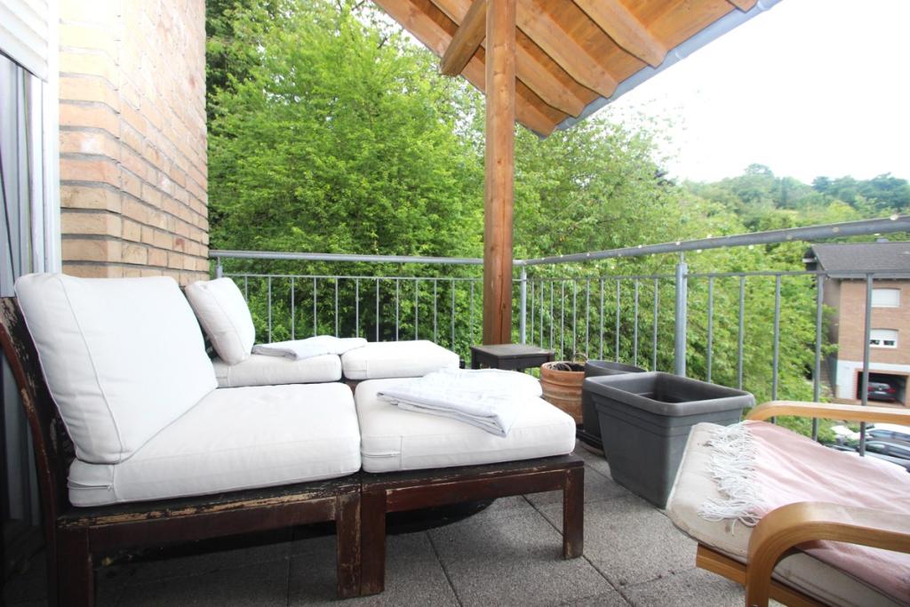 ... auf den Balkon…