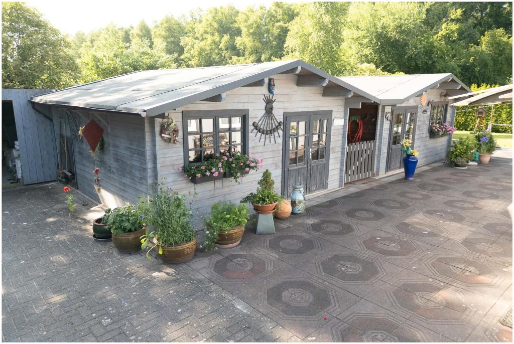 Vogelperspektive Gartenhütten