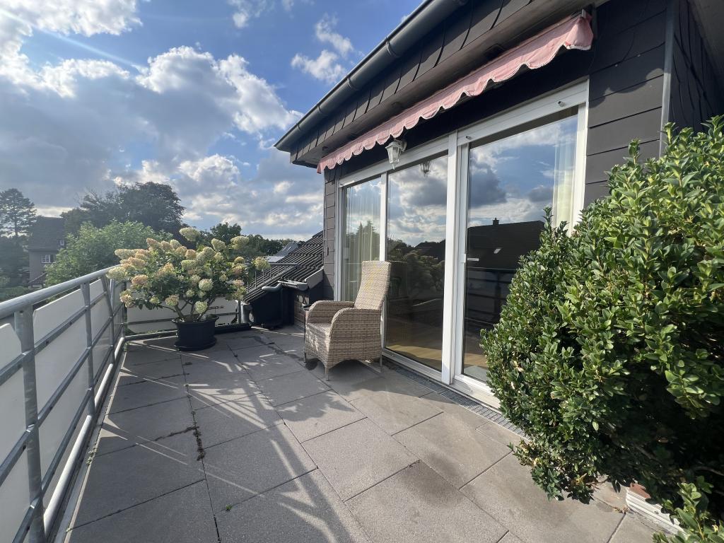 Balkon mit Markise