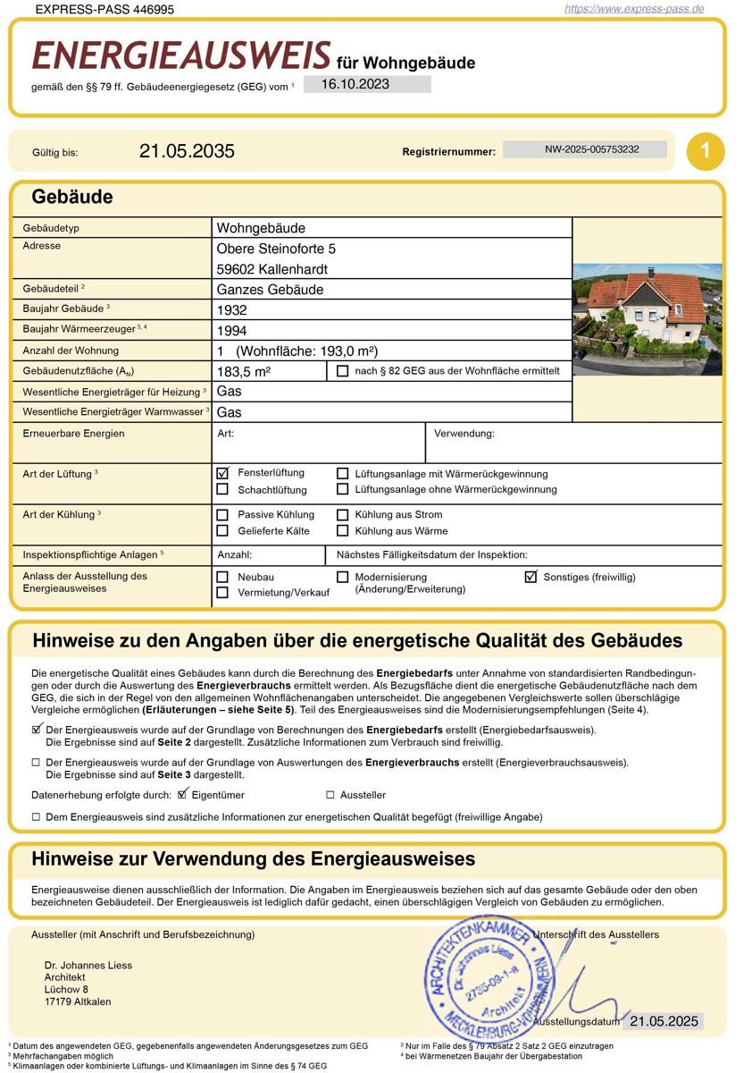 Energieausweis S.1