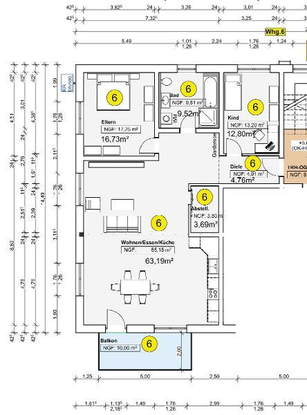 3 Zi. Wohnung (Nr. 6) im OG mit Balkon - Foto 1
