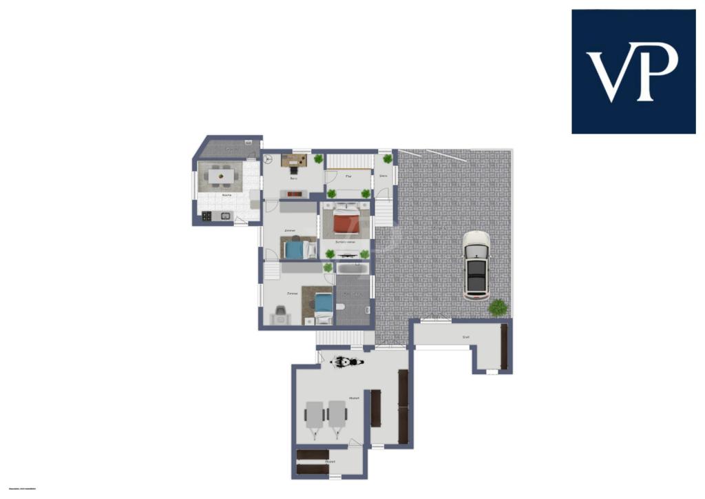 Grundriss EG mit Werkstatt und Stallung