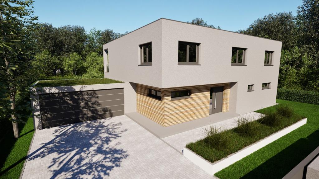 Visualisierung Villa Frontansicht
