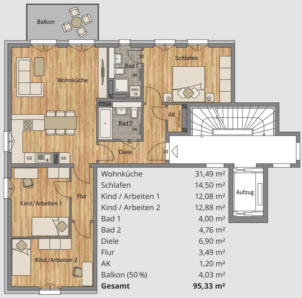 I gemütliche 4-RW in Plagwitz I 2 Bäder I Balkon I Parkett I Stellplatz I - Photo 5