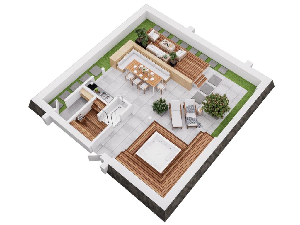Grundriss WHG 3 Dachgarten