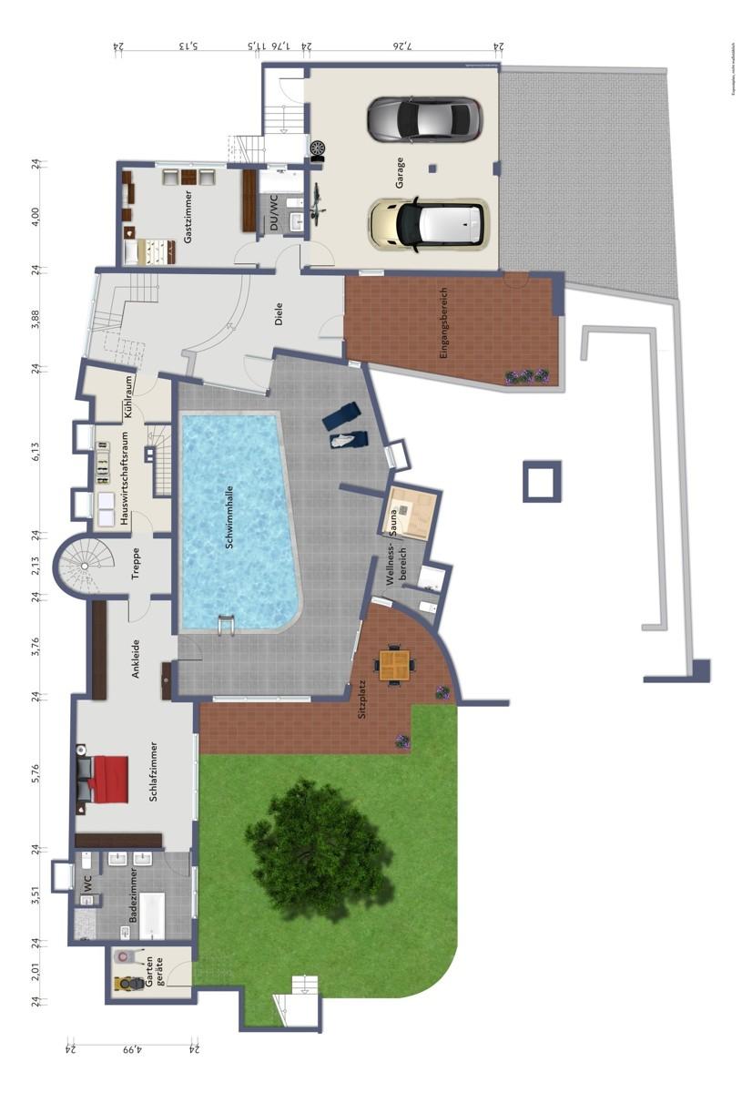 Untergeschoss (visualisiert)