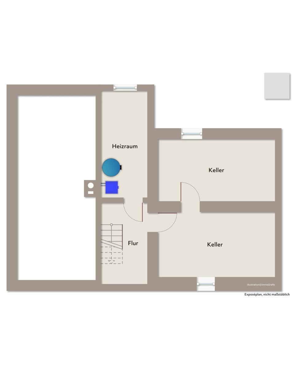 Grundriss KG (visualisiert)