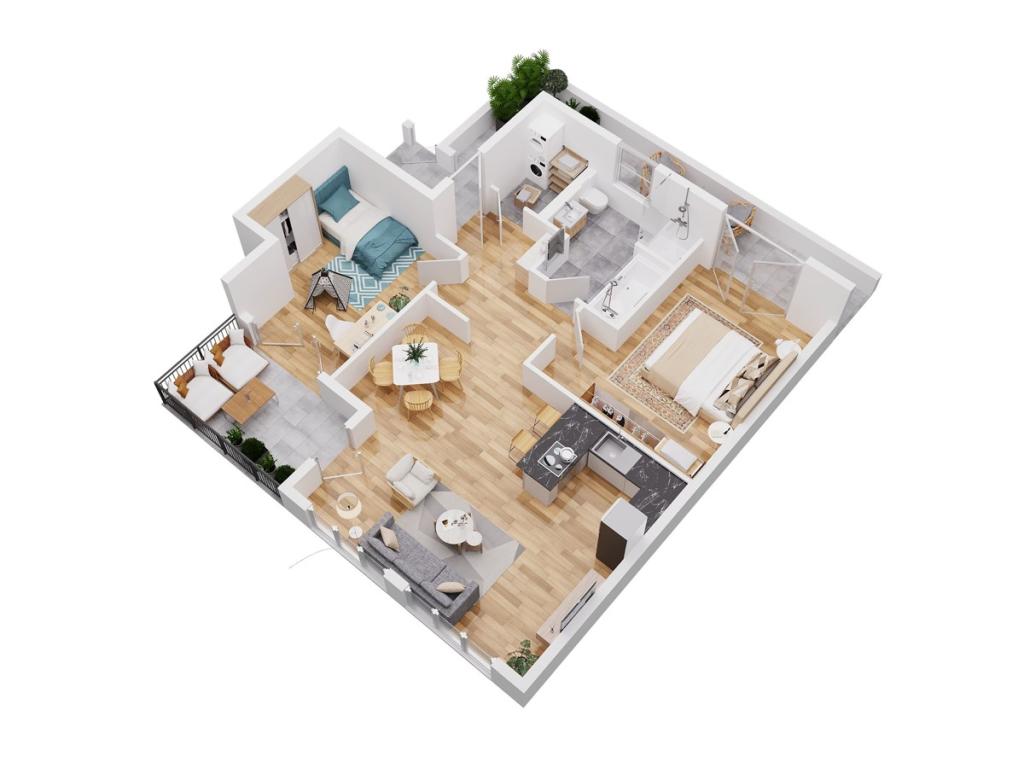 Grundriss Wohnung 5 B