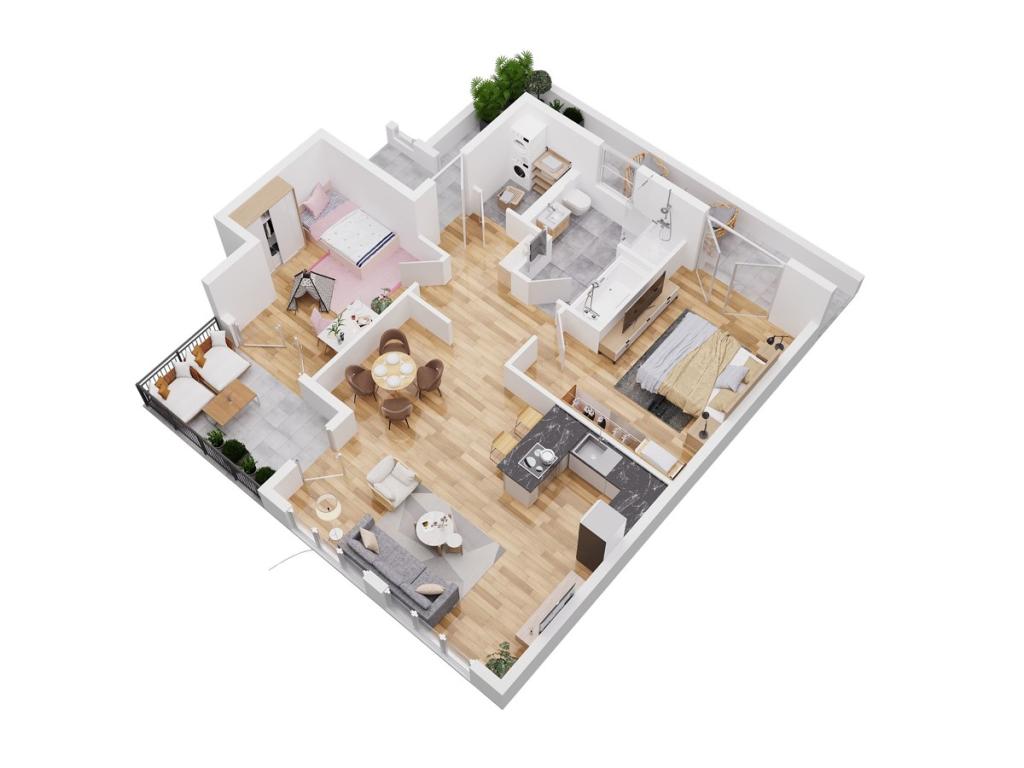 Grundriss Wohnung 8 B
