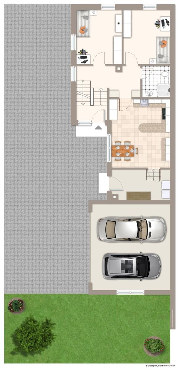 Grundriss Erdgeschoss (visualisiert)