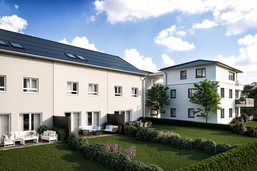 Reihenhäuser Gartenansicht