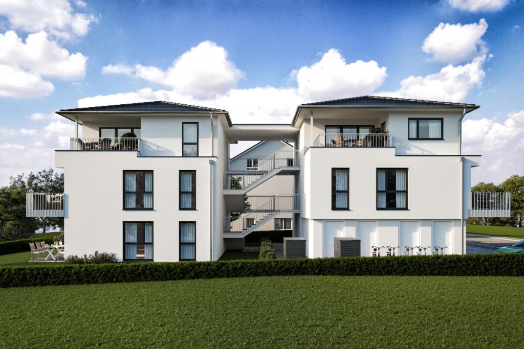 Mehrfamilienhäuser Seitenansicht