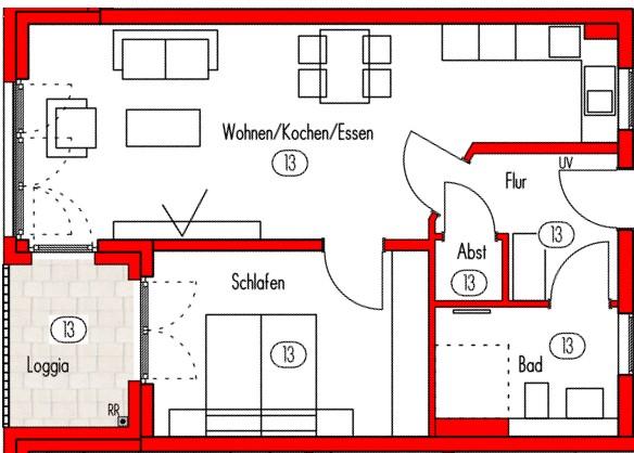 Grundriss Whg. 13