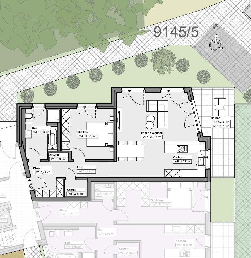 Grundriss Whg. 02
