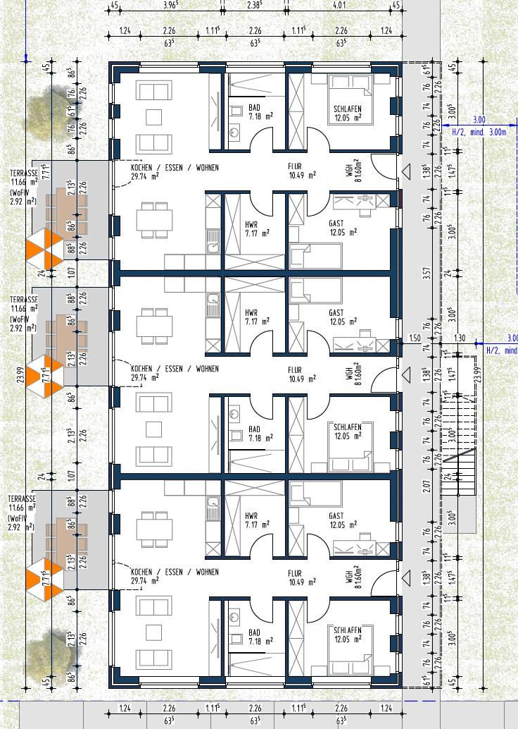 Grundriss EG Haus 3