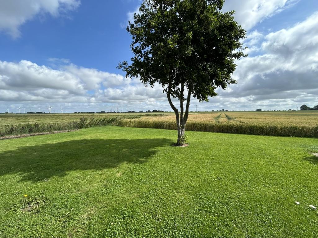 Freien Blick vom Garten auf die Landschaft