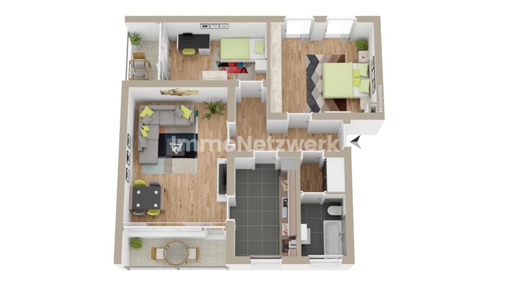 Grundriss der Wohnung